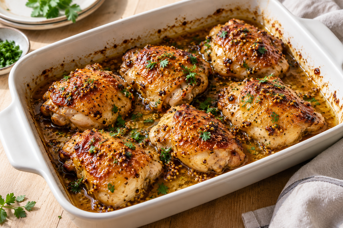 Honey Mustard Chicken Thighs