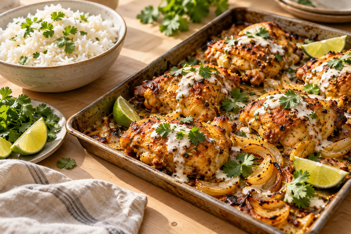 Curry Mustard Chicken Thighs